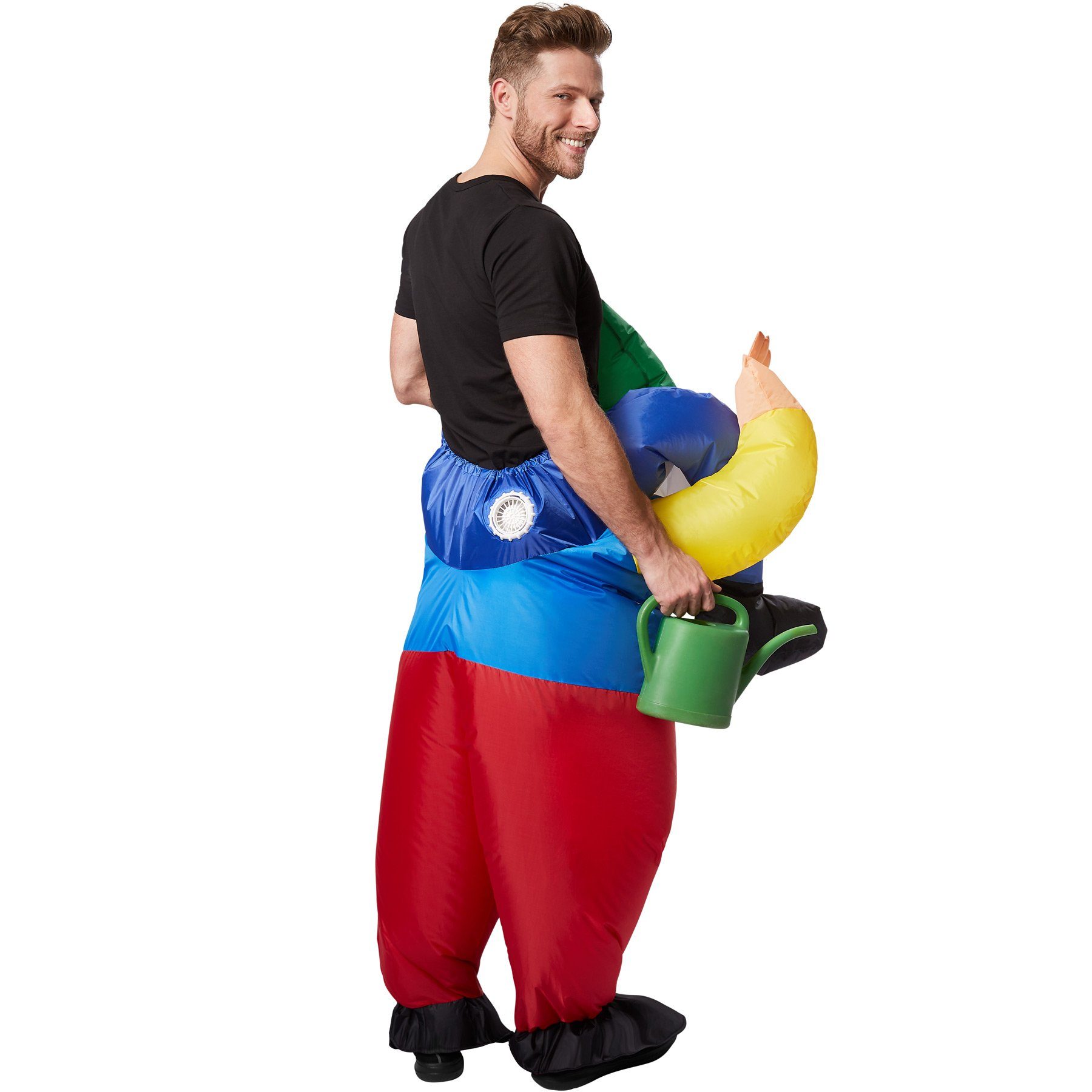 dressforfun Kostüm Kleinfigur/Aufblasanzug, in bunt, Gr. Einheitsgröße, Innerhalb von Sekunden auf voller Größe, Stundenlanger Fetenspaß