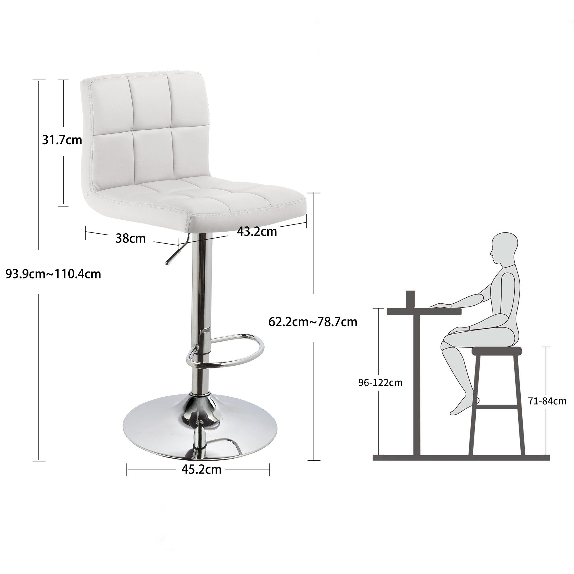 Duhome Barhocker, Barhocker 2ER Set Barstuhl günstig online kaufen