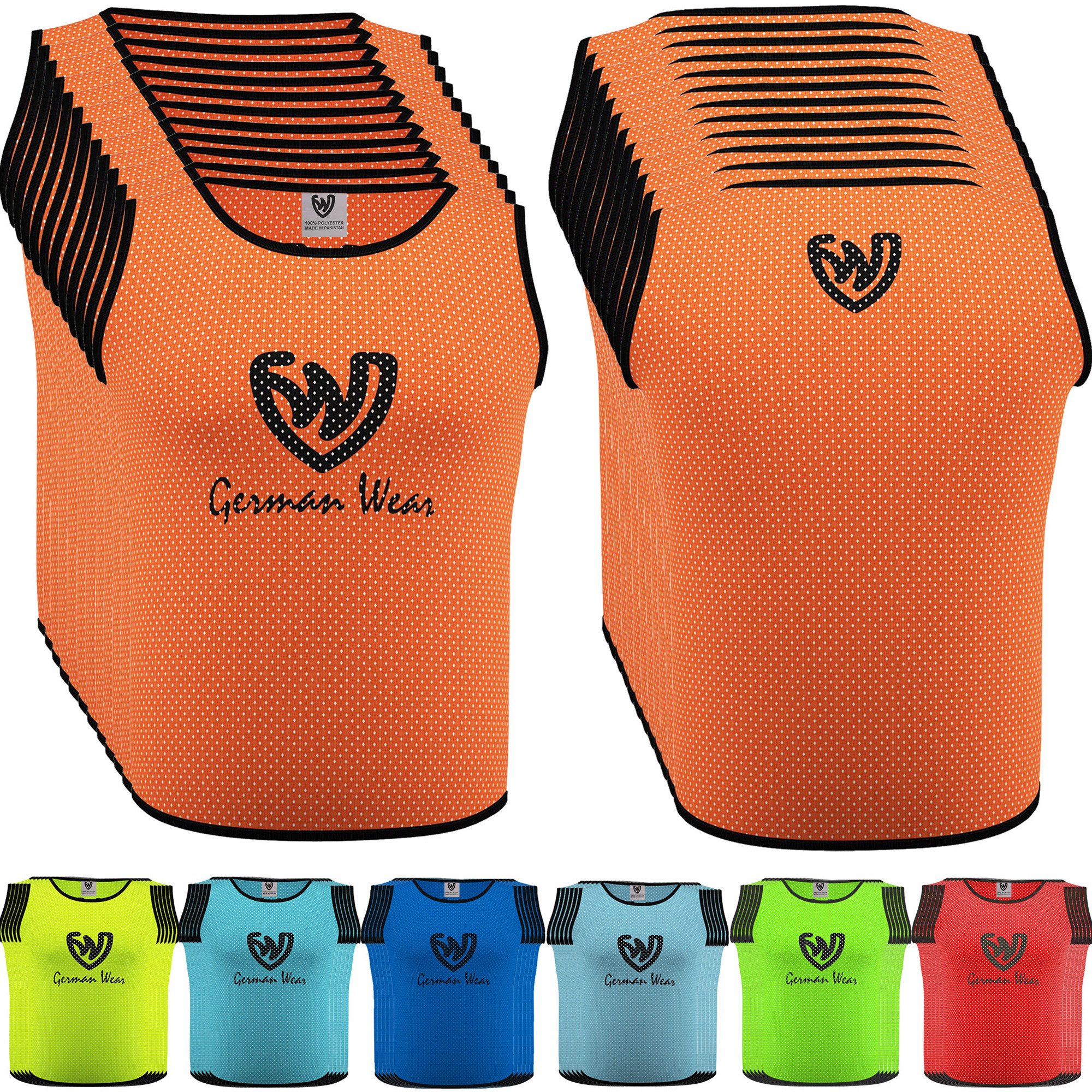 German Wear Trainingsleibchen GWLB01 12er Pack (Spar-Set, 12er-Pack) 12x German Wear Fußball Leibchen Trainingsleibchen