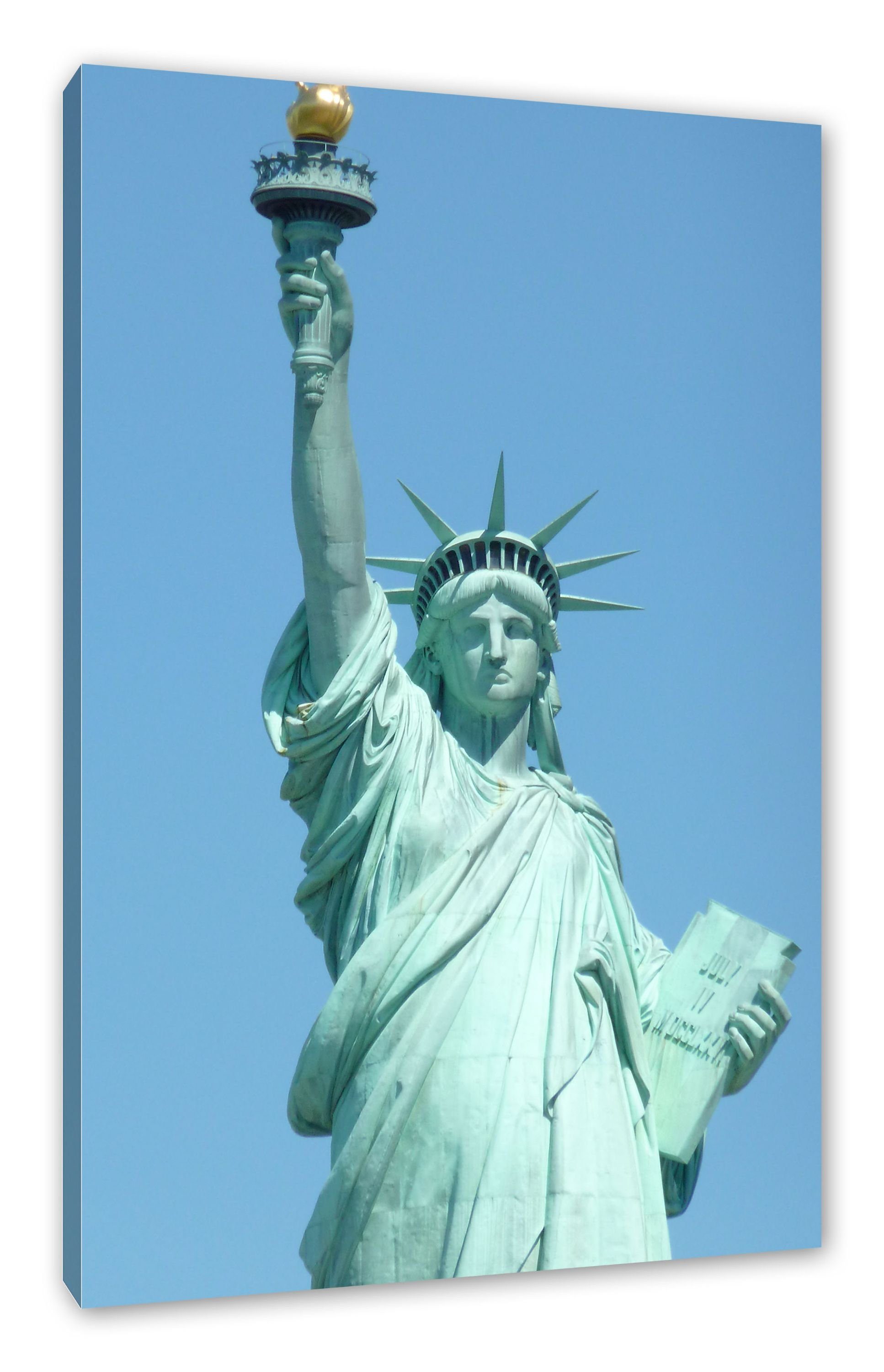 Pixxprint Leinwandbild Freiheitsstatue, Freiheitsstatue (1 St), Leinwandbild fertig bespannt, inkl. Zackenaufhänger