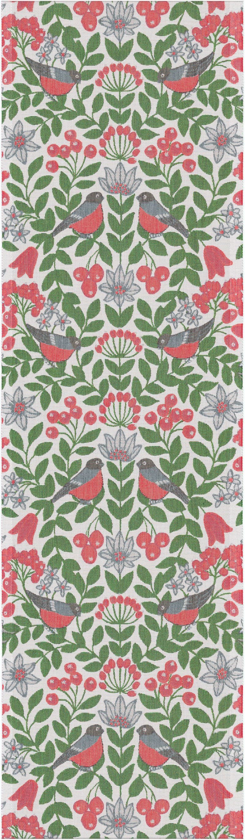 EKELUND MASTER WEAVERS 1692 Tischläufer Tischläufer Arvid grün 35x120 cm, Pixel gewebt (6-farbig)