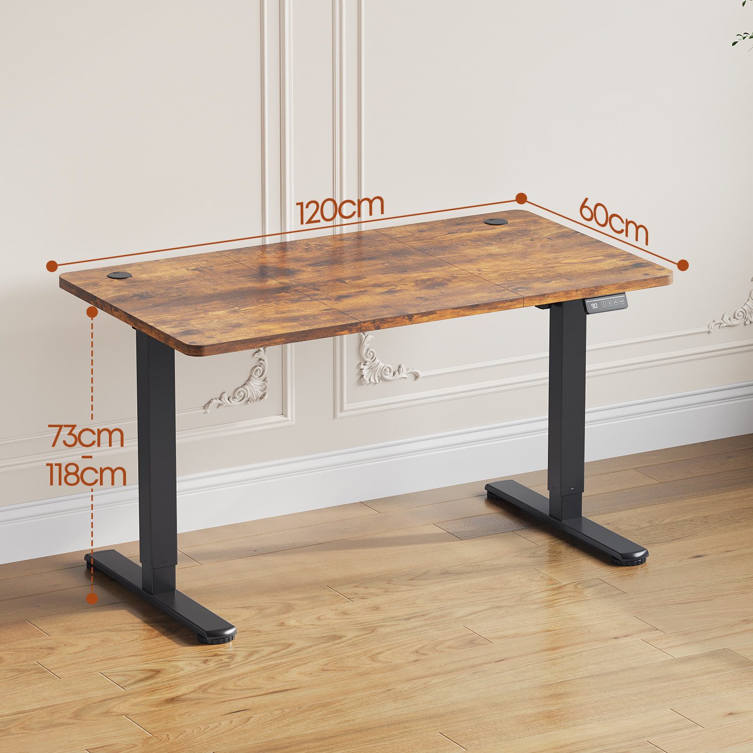 HOMALL Schreibtisch Höhenverstellbar elektrischer Memory-Funktion 100/120/140/160/180cm (Zweistufige Hohenverstellung Ergonomischer Kopfhorerhaken und Kabelhalterung)