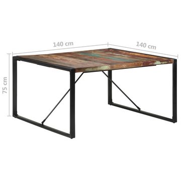 vidaXL Esstisch Esstisch 140x140x75 cm Altholz Massiv (1-St)