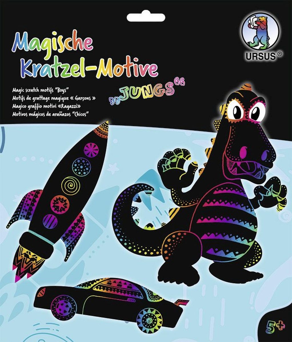 Ursus - Ludwig Bähr Bastelfilz Magische Kratzel-Motive Jungs