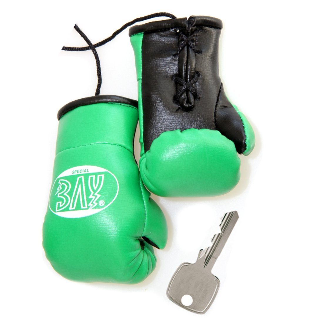 BAY-Sports Boxhandschuhe Mini Deko Box-Handschuhe Boxen Geschenk Auto Paar gold, Anhänger für Tasche, Autospiegel usw.
