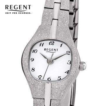 Regent Quarzuhr Regent Damen Uhr F-626 Metall Quarz, (Analoguhr), Damen Armbanduhr eckig, klein (ca. 23mm), Metallarmband