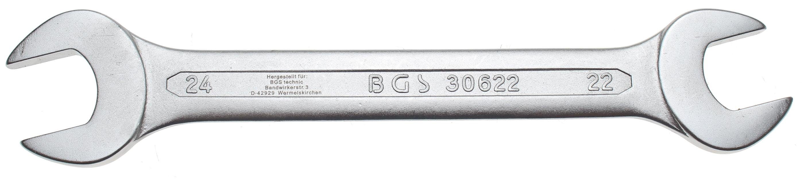 BGS SW 22 x mm Doppel-Maulschlüssel, Maulschlüssel 24 technic