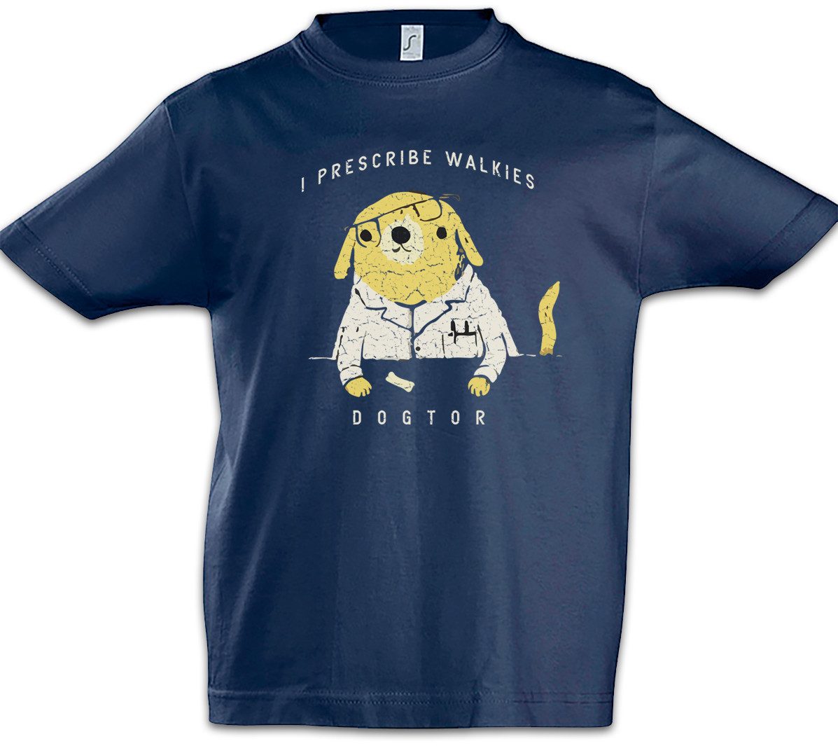 Print-Shirt Dogtor Kinder T-Shirt Deutscher Dog Schäferhund Hund Tierarzt Hunde