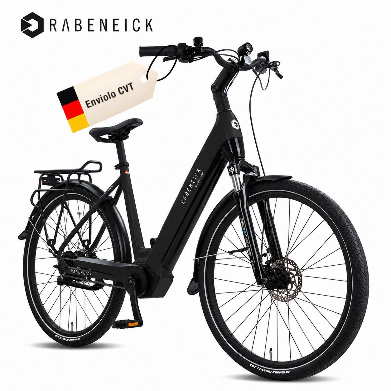 Rabeneick E-Bike Cityrad Enviolo Nabenschaltung Rabeneick Comfort, E-Bike 28 Zoll, Damen&Herren, Enviolo HD-148 Schaltwerk, Mittelmotor, 522 Wh, 75 Nm Mittelmotor, Enviolo stufenlos, 522 Wh Akku, bis 150 km