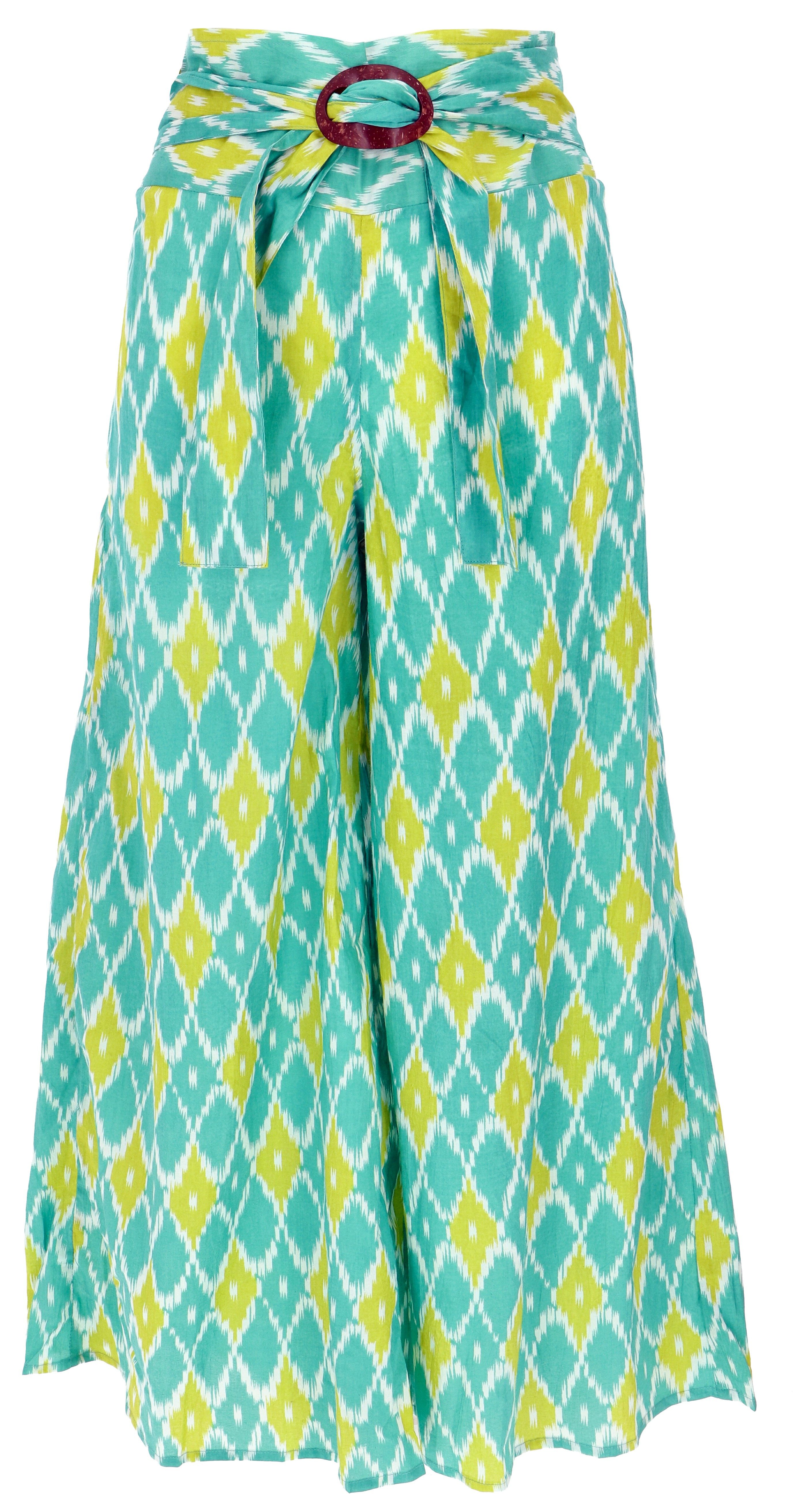 Guru-Shop Relaxhose Luftige Sommerhose mit Kokosschnalle, günstig online kaufen
