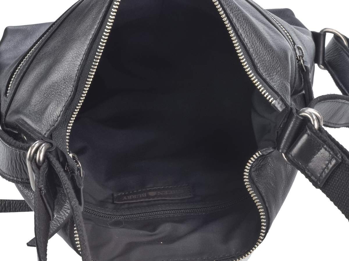 Greenburry Umhängetasche Soft zu mit 2in1 31x34cm als Funktion, tragen Rucksack oder Schultertasche Tasche Washed, black