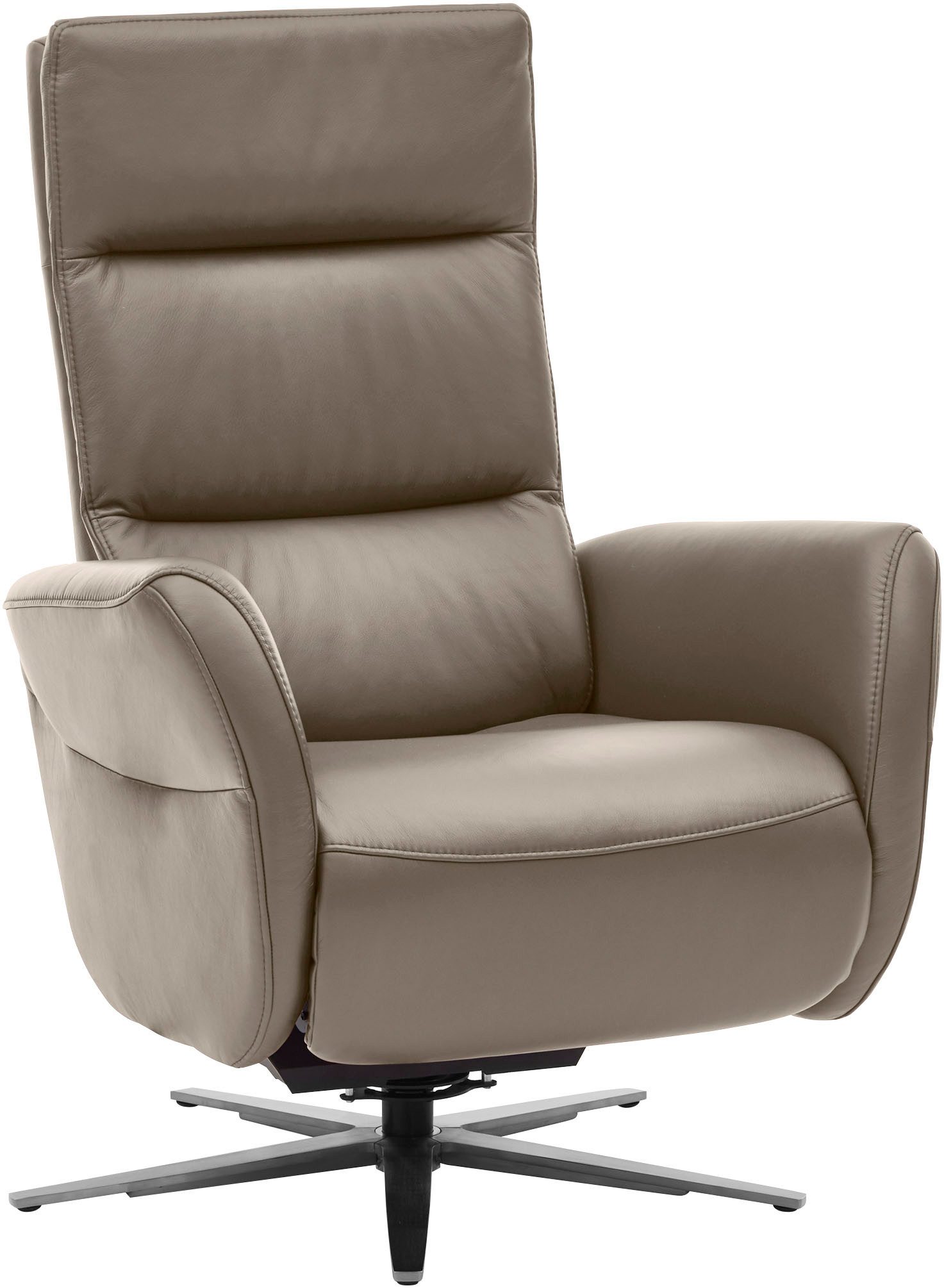Die PlanBar Relaxsessel PN-RS20038 mit Metallsternfuß inkl. Relaxfunktion und Kopfverstellung (1-St), 360° drehbar, mit Gasdruckverstellung