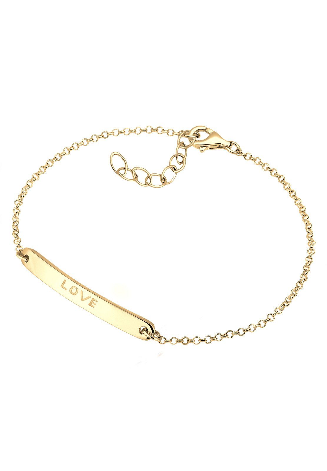 Elli Armband Gold Silber Love-Schriftzug 925 Sterling