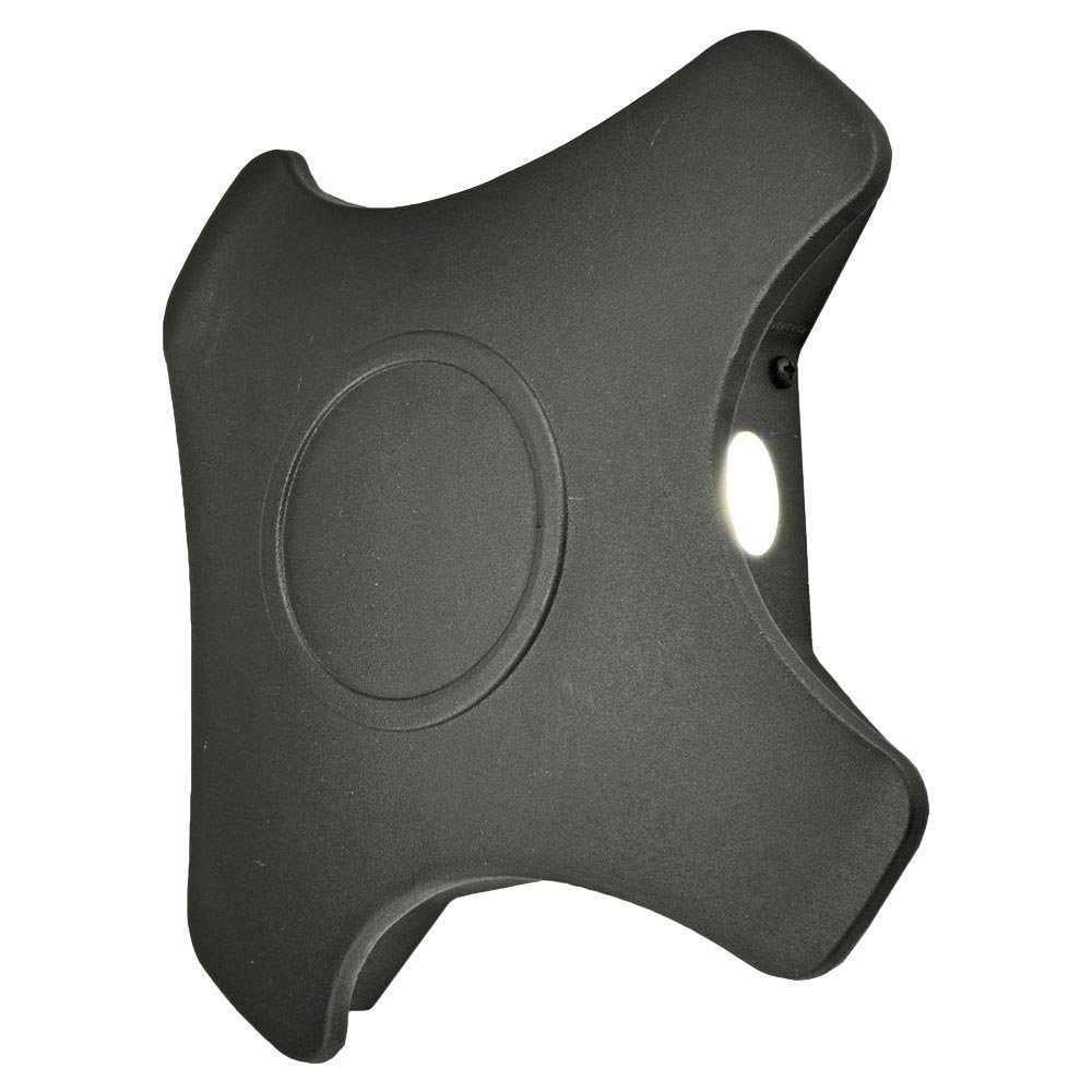 Harms Import LED Außen-Wandleuchte, LED-Leuchtmittel fest verbaut, Warmweiß, Wandleuchte Garten Außenlampe LED Fassadenleuchte Wandlampe schwarz