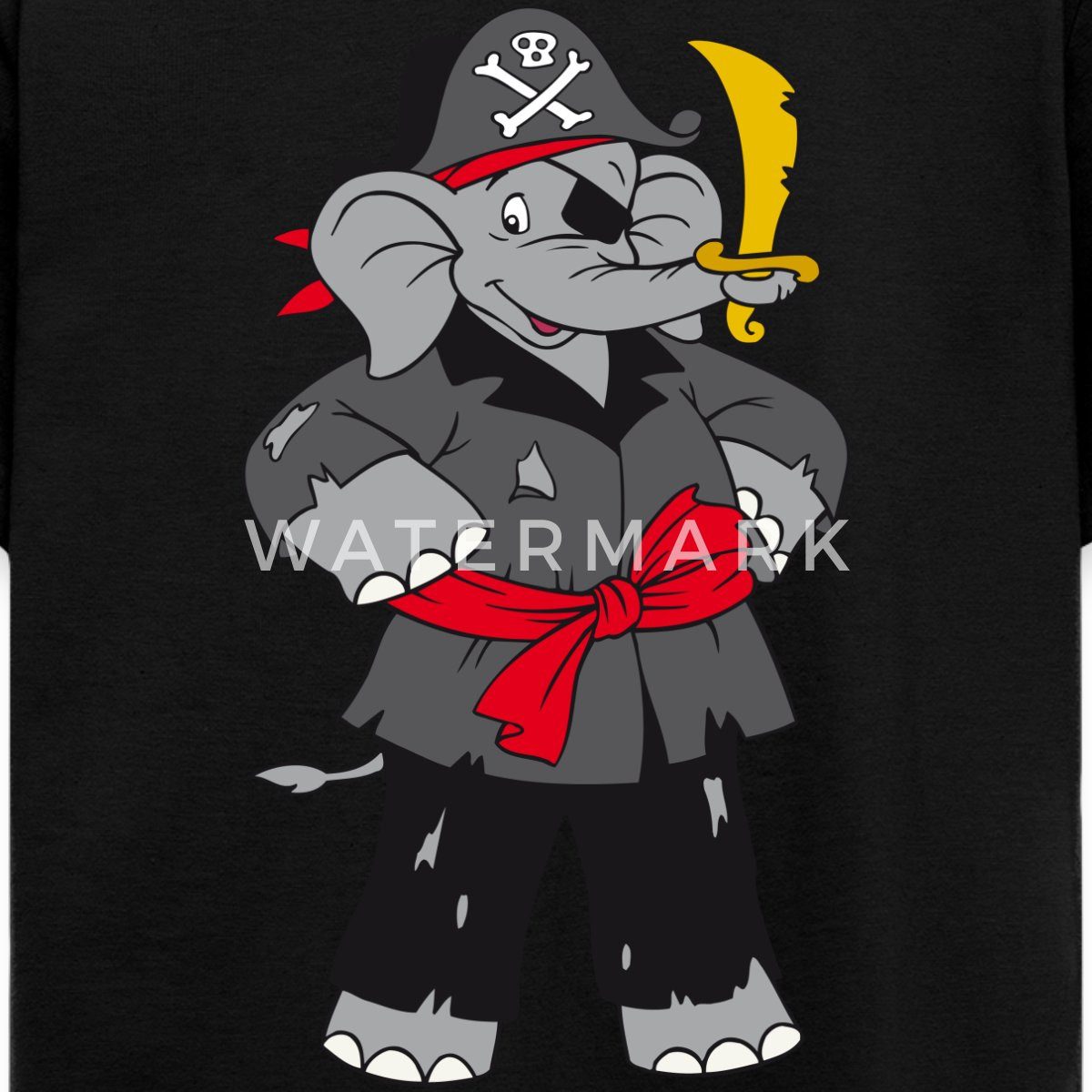 Spreadshirt T-Shirt Benjamin Blümchen Als Pirat Kinder T-Shirt (1-tlg)