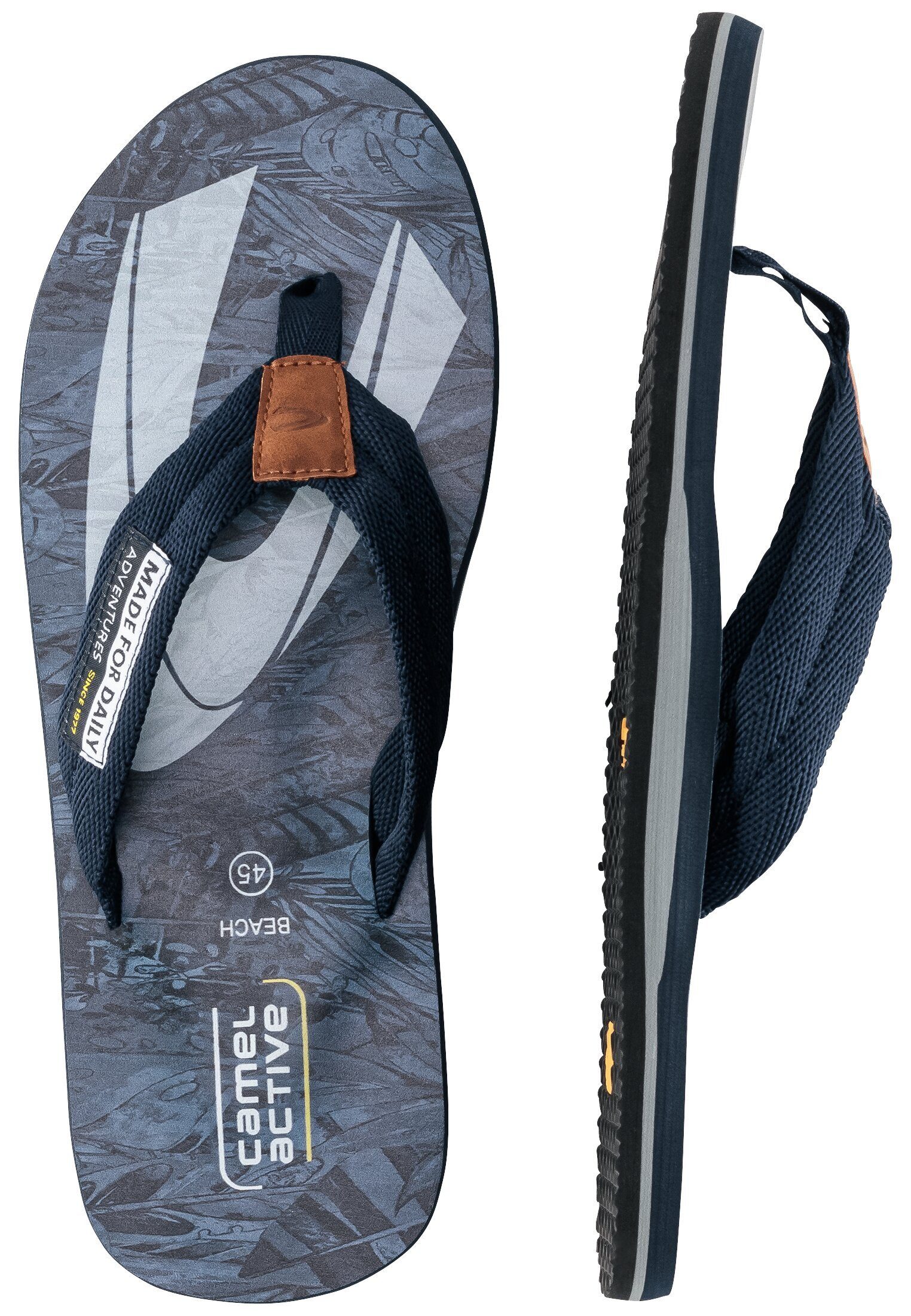 camel active Zehentrenner mit Logoprint Sandale