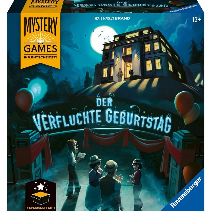 Ravensburger Spiel Famileinspiel Mystery Games Der verfluchte Geburtstag Made in Europe; FSC® - schützt Wald - weltweit
