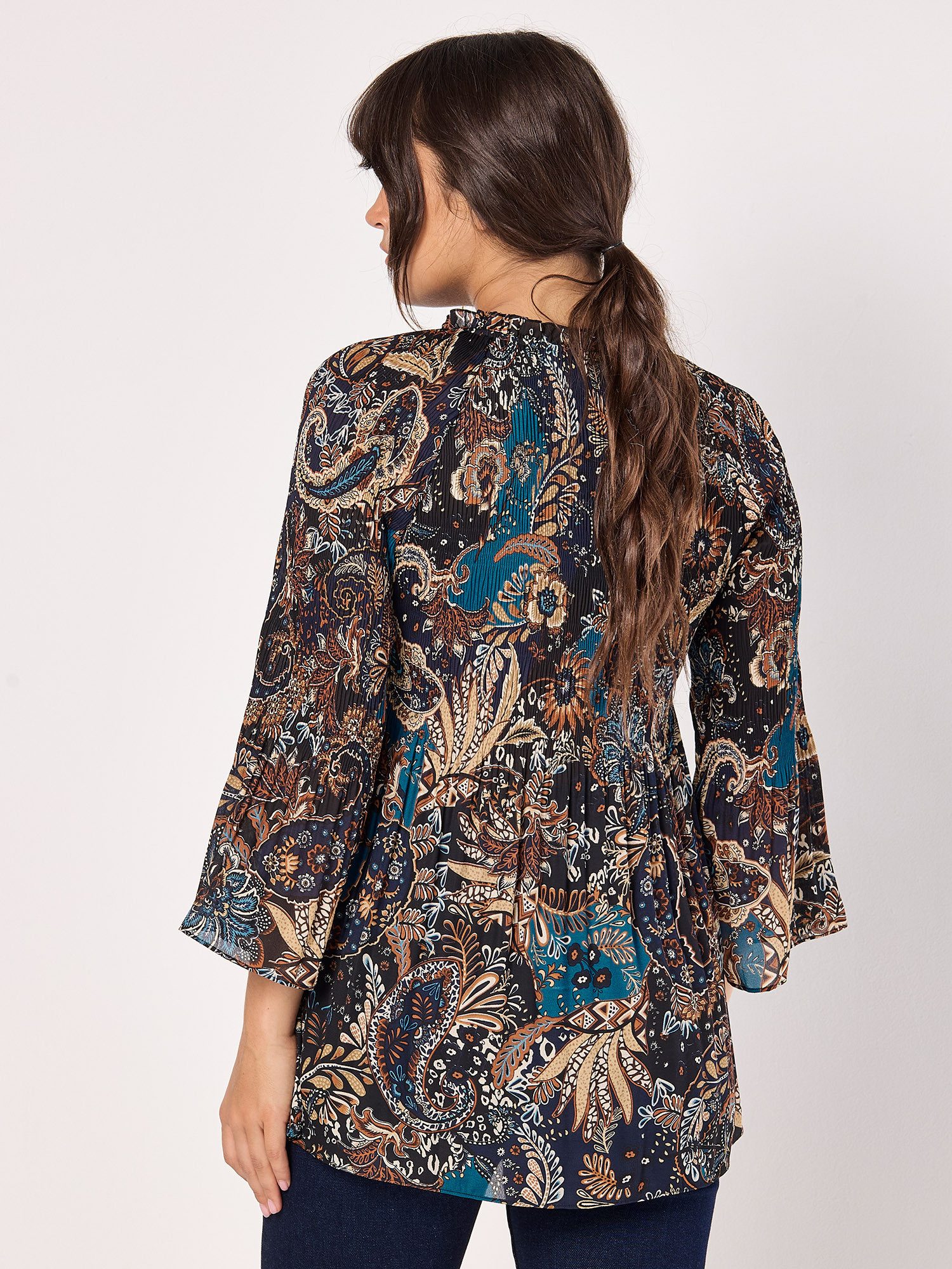 Apricot Tunika Blusentop (1-tlg) mit Paisley-Muster