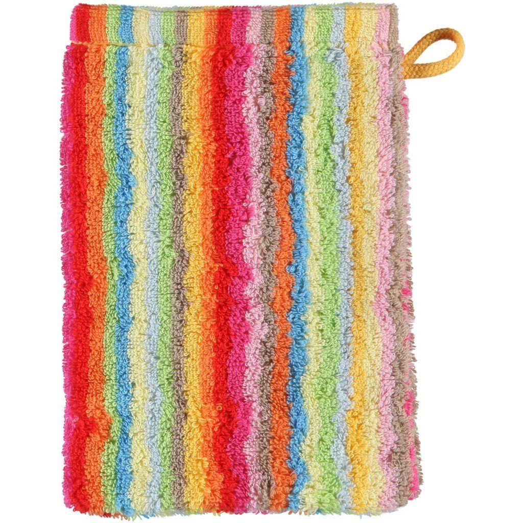 Cawö (1-St), Lifestyle Handtuch multicolor Walkfrottier Frotteeware, 25 7008 Handtuch 25, Waschhandschuh - Streifen