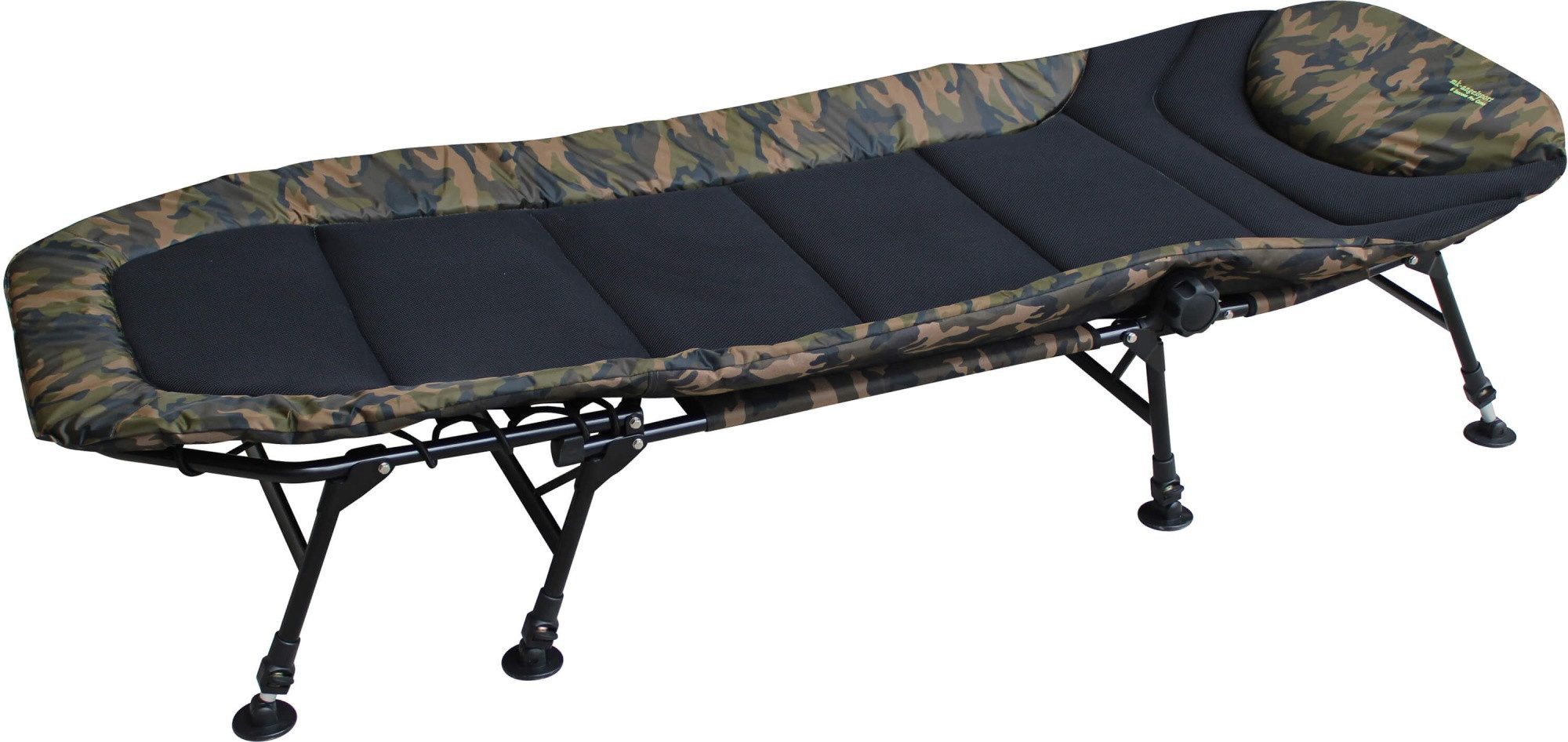 MK Angelsport Angelliege Angelliege MK 5 Seasons Camou Pro Deluxe 8-Bein Karpfenliege kompakt – Bild 4 von 5