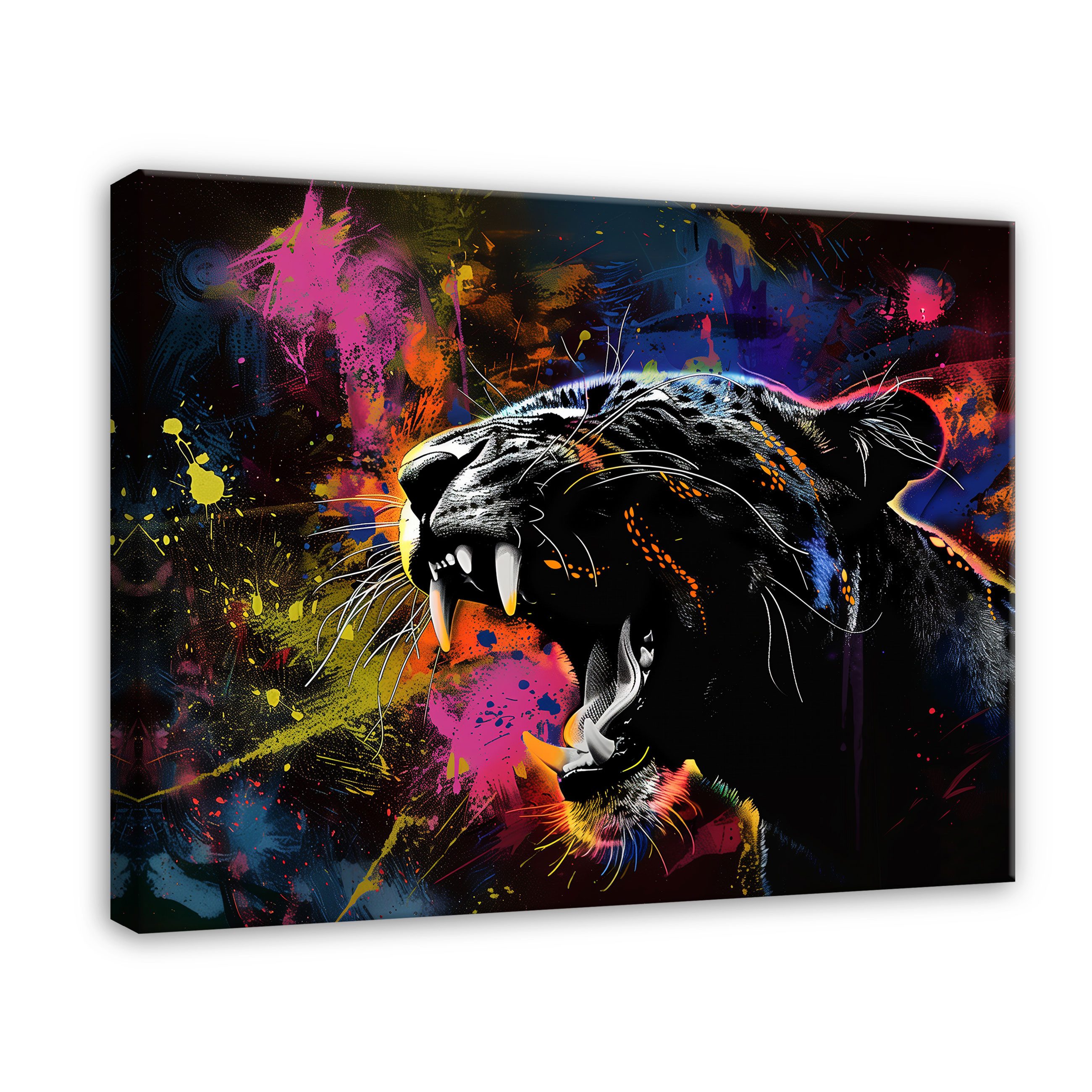 Wallarena Leinwandbild Jaguar Tiere Abstrakt Tiger günstig online kaufen