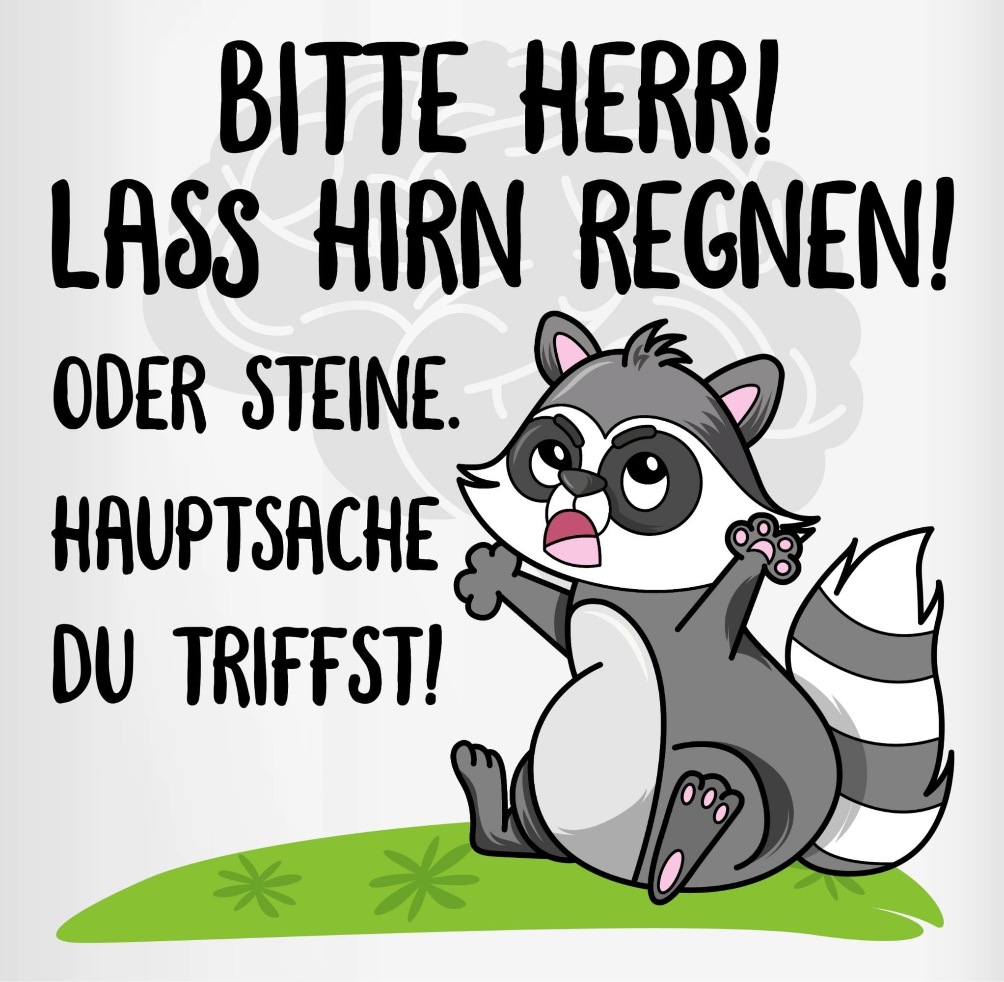 Fun Bekleidung Spruch und Statement TShirt Herr lass Hirn regnen oder
