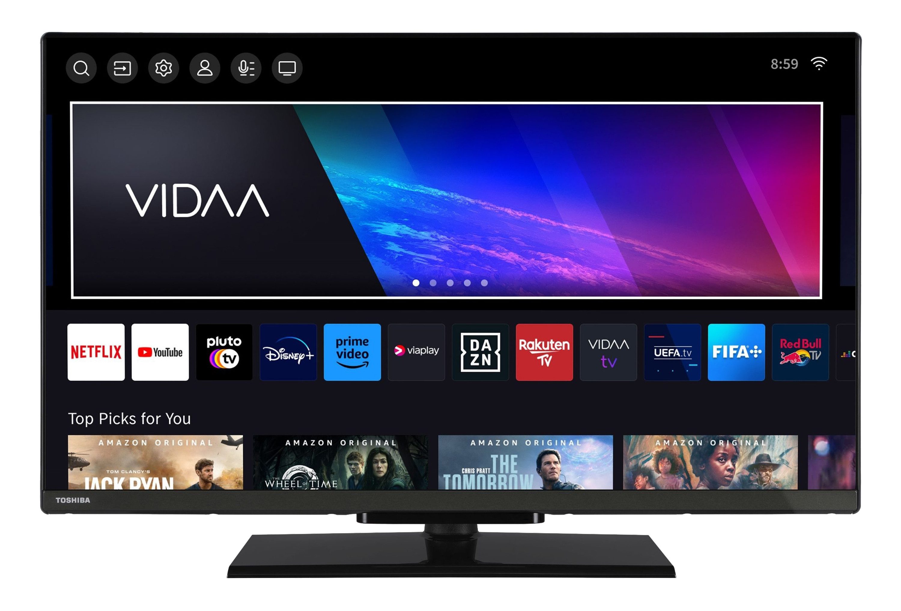 Toshiba 32WV3F63DA LCD-LED Fernseher (80 cm/32 Zoll, HD-ready, VIDAA Smart TV, HDR, Triple-Tuner, VIDAA, Bluetooth, Alexa-fähig)