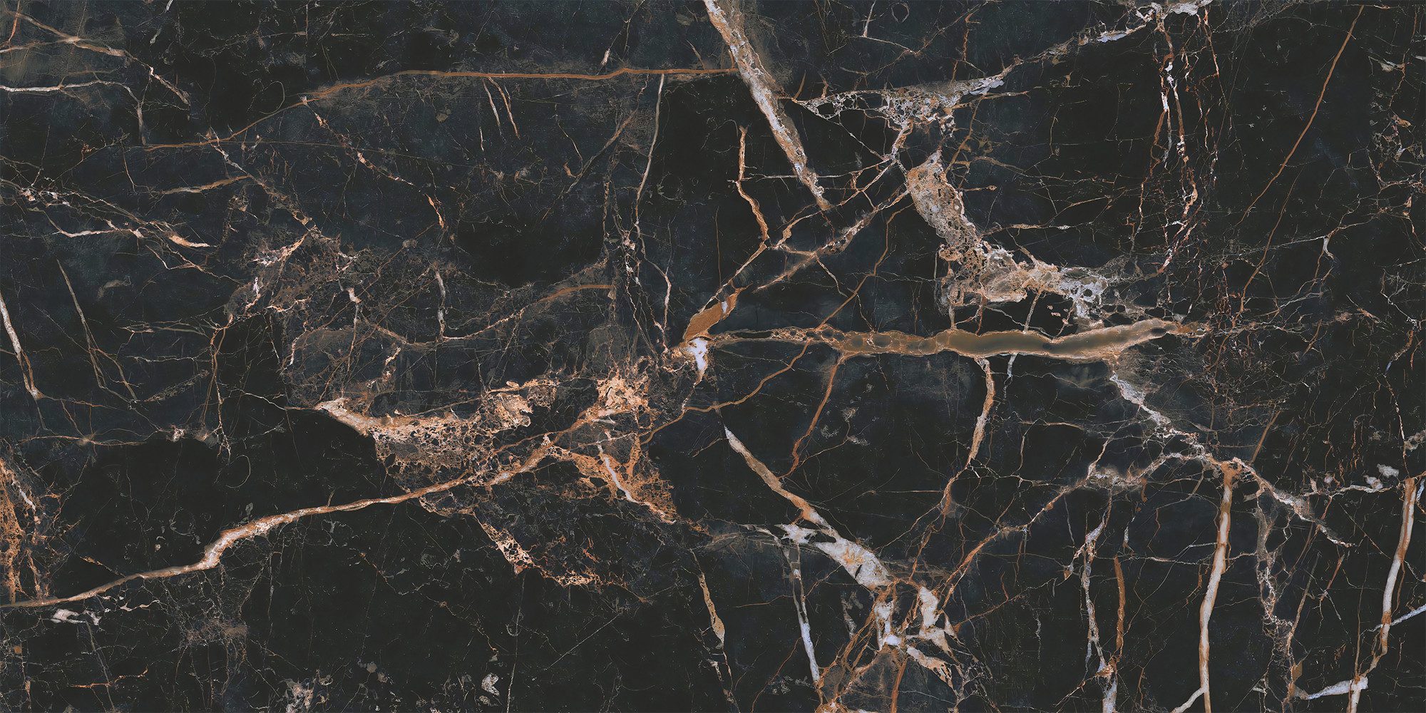 Wandfliese 1 Paket (1,44 m) Плитка MARQUINA RED GOLD (60 × 120 cm), hochglanz, schwarz, Steinoptik Küche Wand Badfliese Flur Wandverkleidung