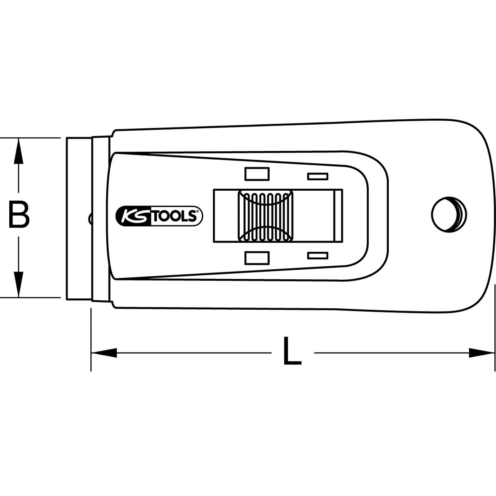 KS Tools Drehmomentschlüssel KS TOOLS Plakettenschaber 40 mm - 907.2242