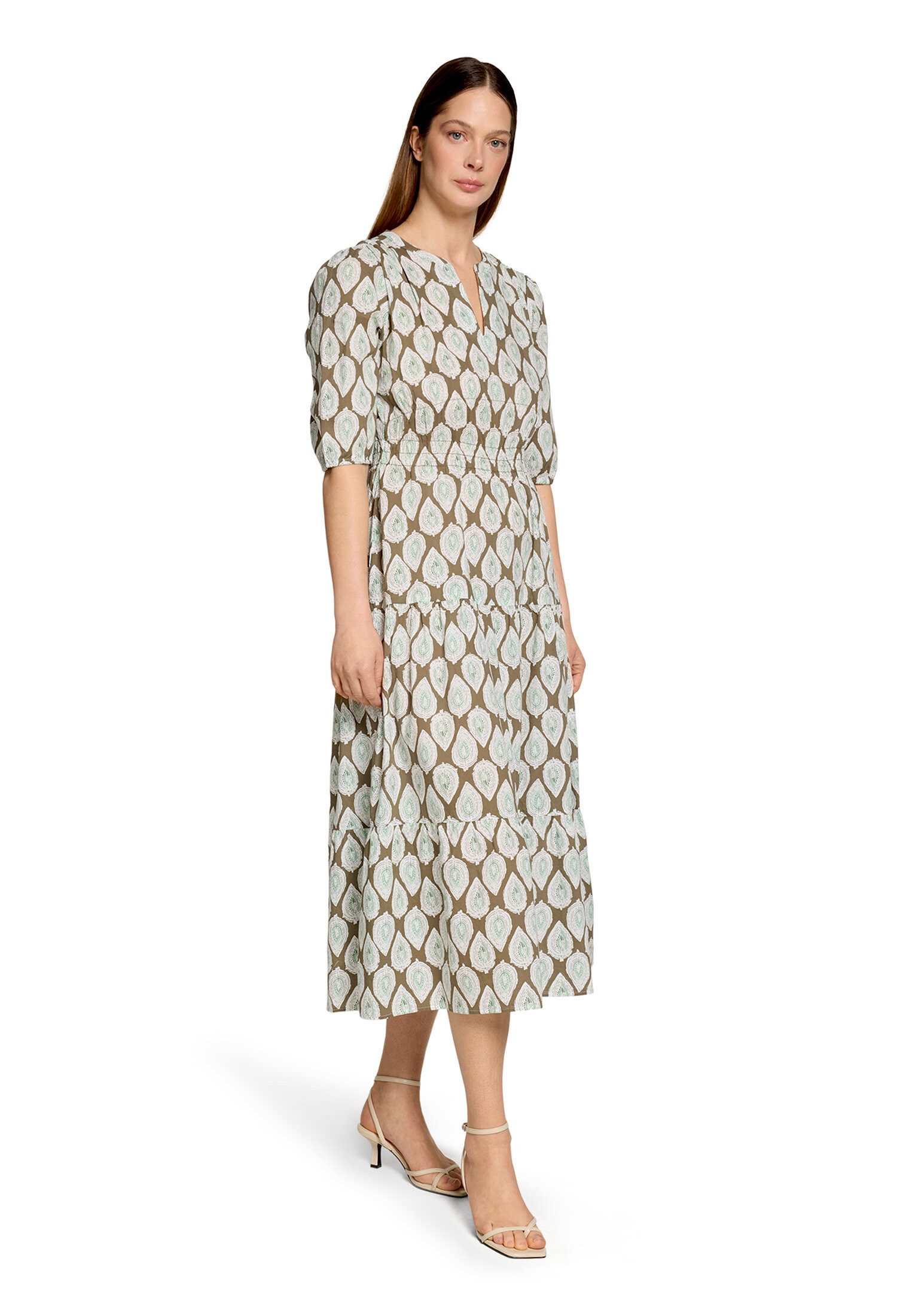 Cartoon Druckkleid Damen tailliert