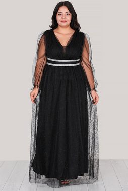 Modabout Abendkleid Langes Abendkleid Maxikleid für große Größen - NELB0588D5160SYH (1-tlg)