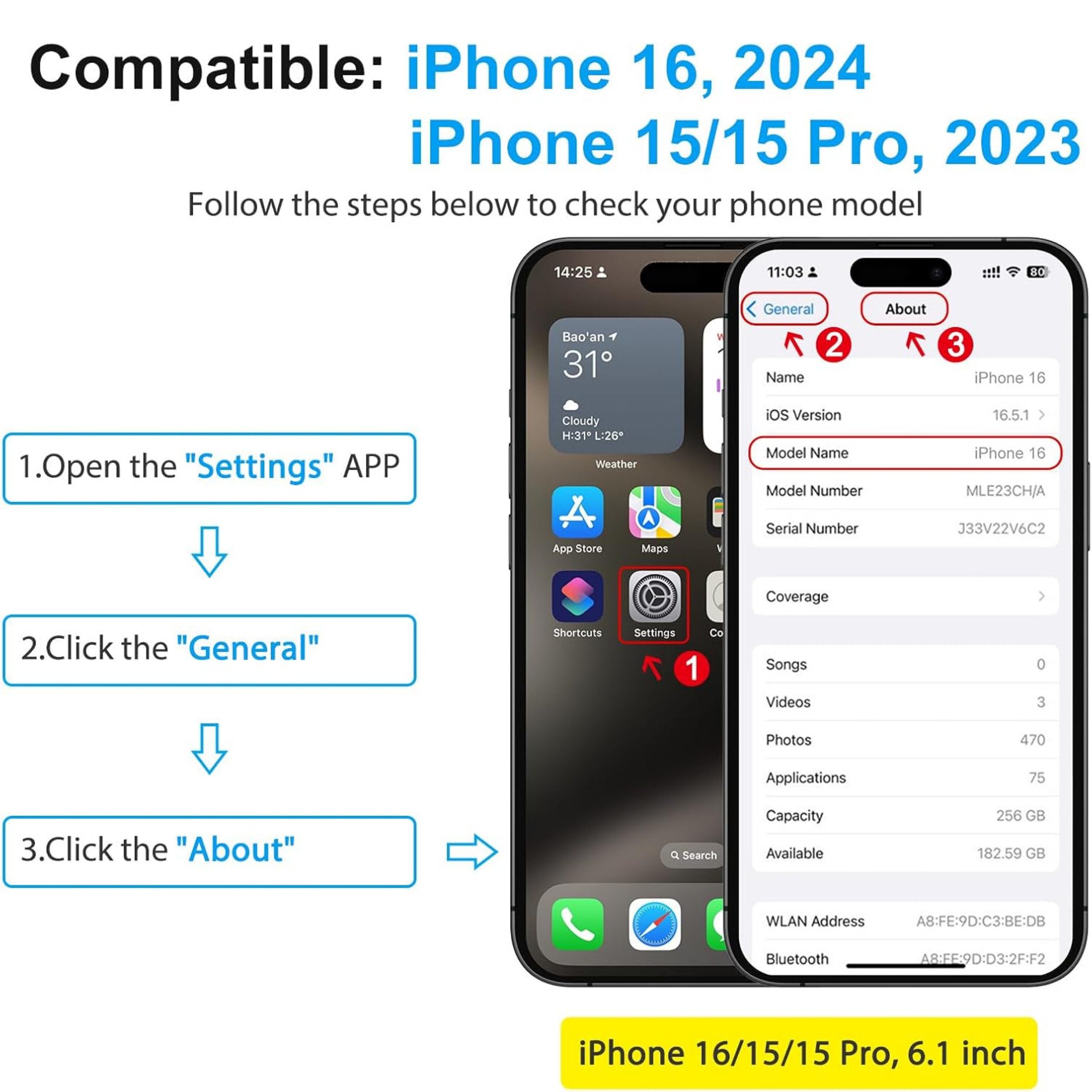 SmartUP Displayschutzglas für iPhone 15 Display Schutz Panzerfolie Hartglas Screen Full 9H für iPhone 15, kompletter Rundumschutz – Bild 2 von 5