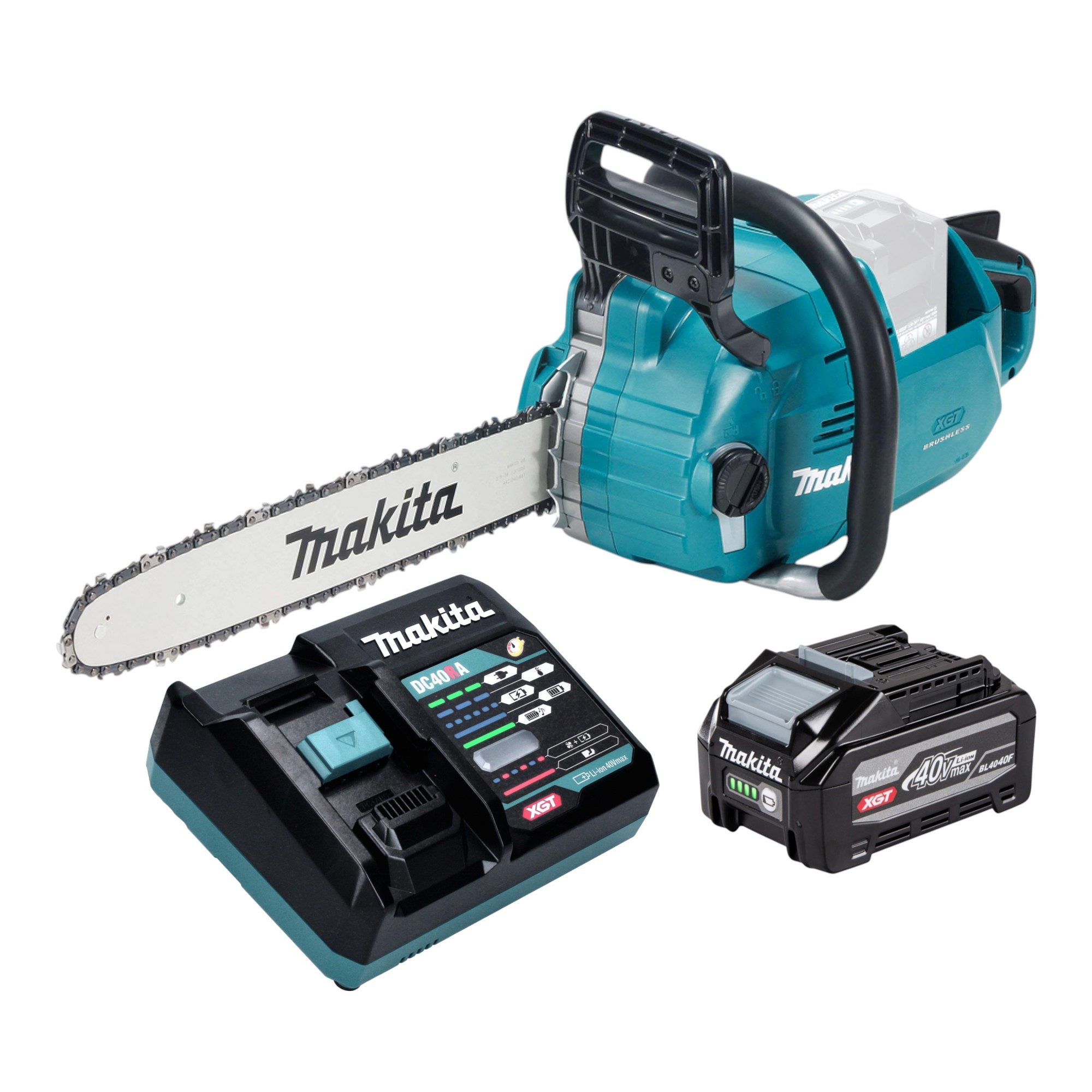 Makita Akku-Kettensäge UC 016 GU101 40 V max. 40 cm Brushless + 1x Akku 4,0 Ah + Ladegerät