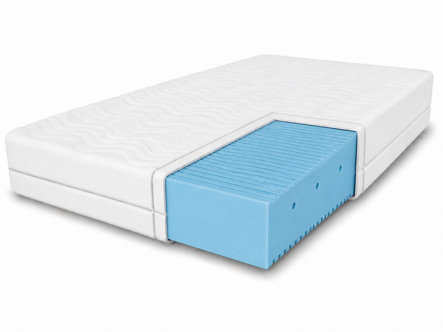 Komfortschaummatratze Nicole mit Massageschicht, Härtegrad H3, inkl. Bezug, MARPUR, 10 cm hoch