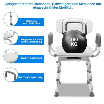 Bettizia Duschhocker Duschhocker Duschstuhl Badhocker bis 150 kg belastbar