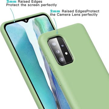 CoolGadget Handyhülle Grün als 2in1 Schutz Cover Set für das Samsung Galaxy A13 4G 6,6 Zoll, 2x Glas Display Schutz Folie + 1x TPU Case Hülle für Galaxy A13 4G