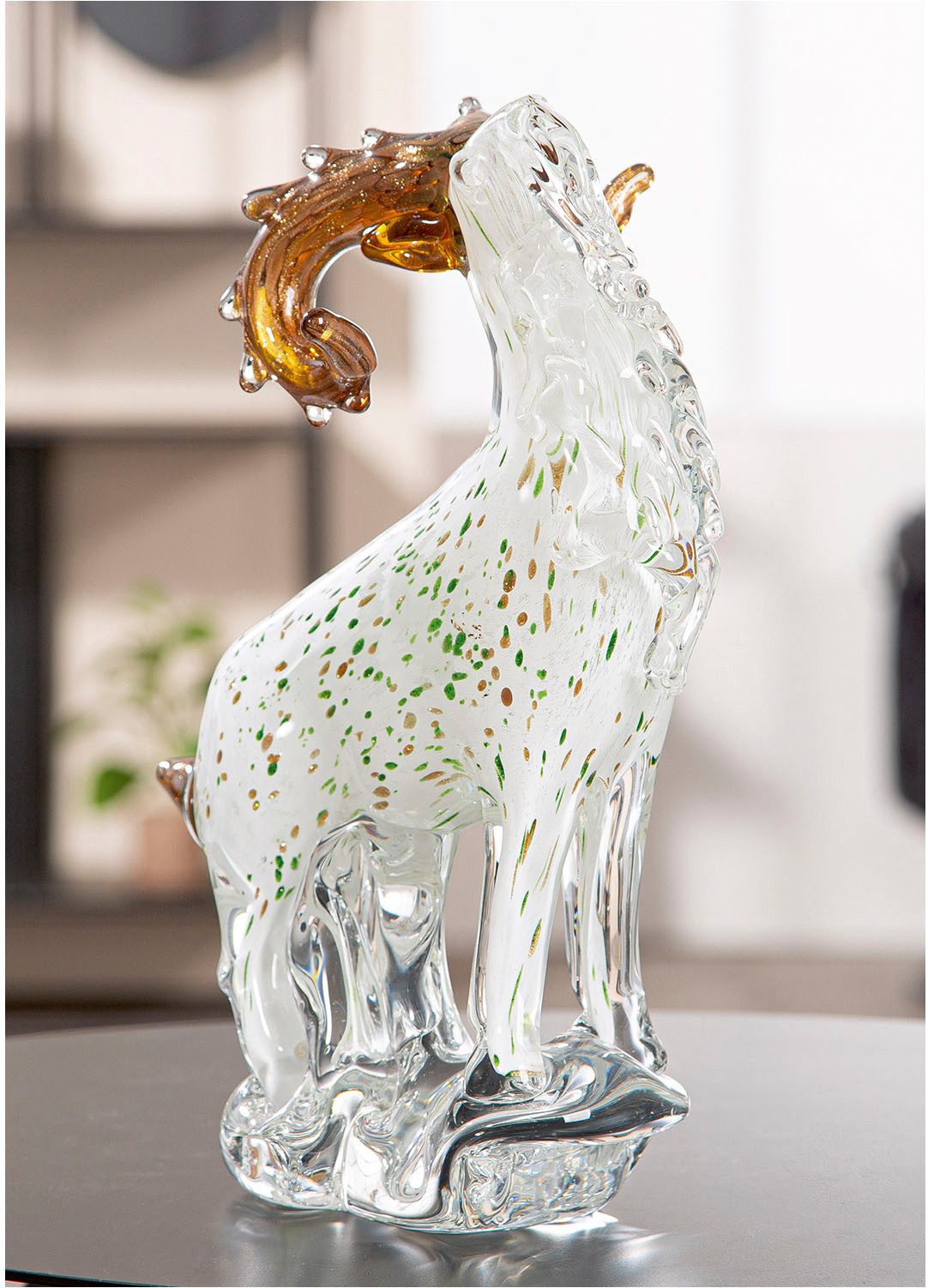 Casablanca by Gilde Tierfigur Figur Steinbock Steinbock weiß H. 29 cm (1 St)