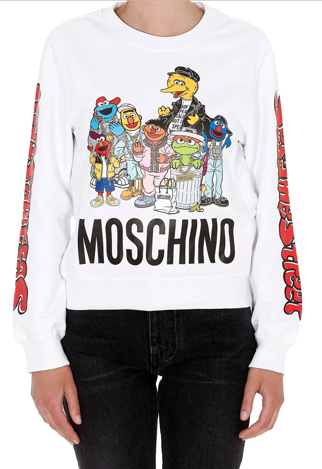 Moschino Sweatshirt X SESAME STREET Muppets Edition Besticht durch einen auffälligen Grafikdruck