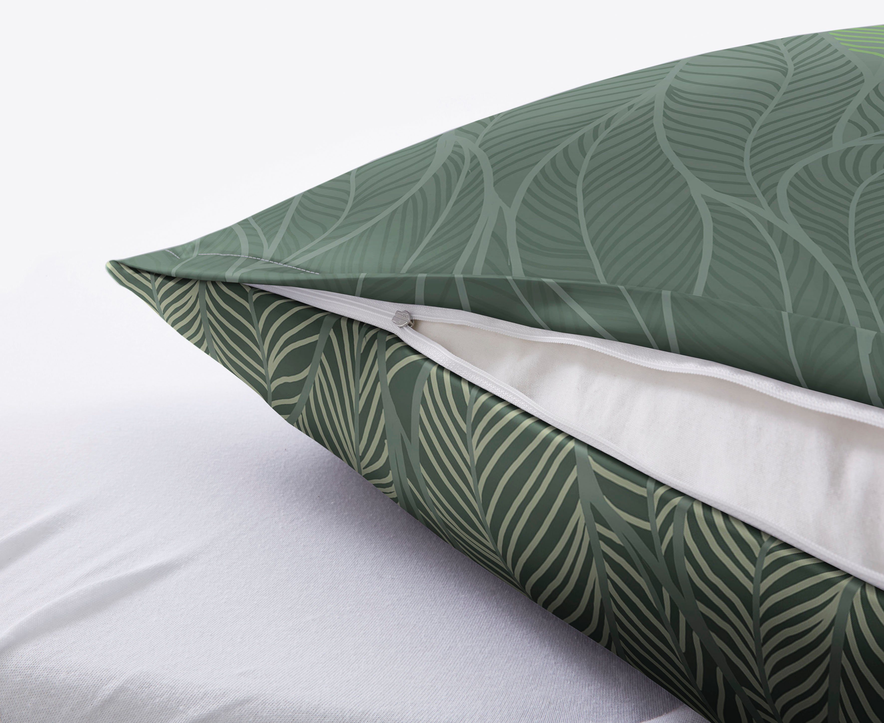 Kleine Wolke Bettwäsche Jamiro, Mako-Satin, 2 teilig, mit Blättern