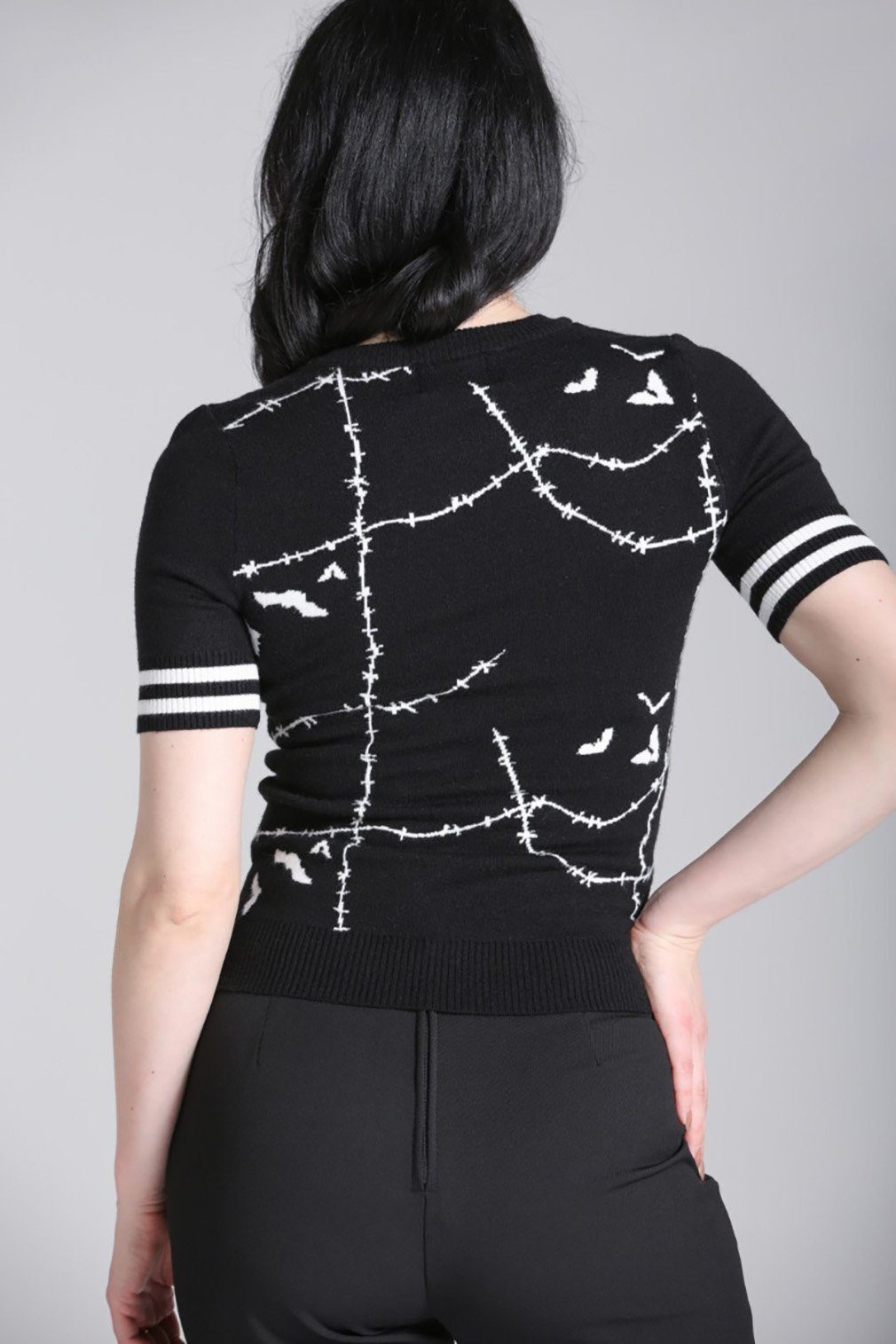 Hell Bunny Stricktop Stitches Top Vintage günstig online kaufen