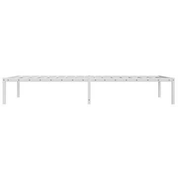 vidaXL Bett Bettgestell Metall Weiß 107x203 cm