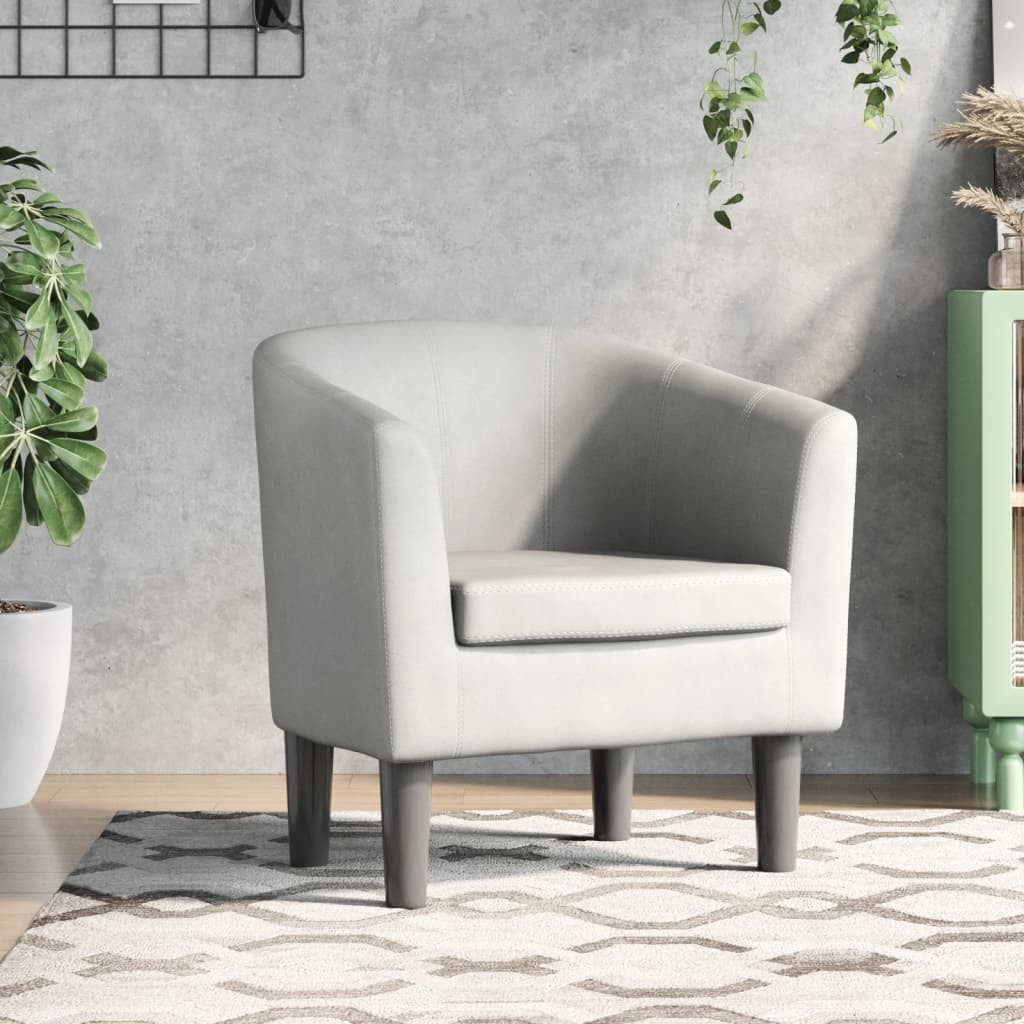 vidaXL Sessel Clubsessel Weiß Kunstleder