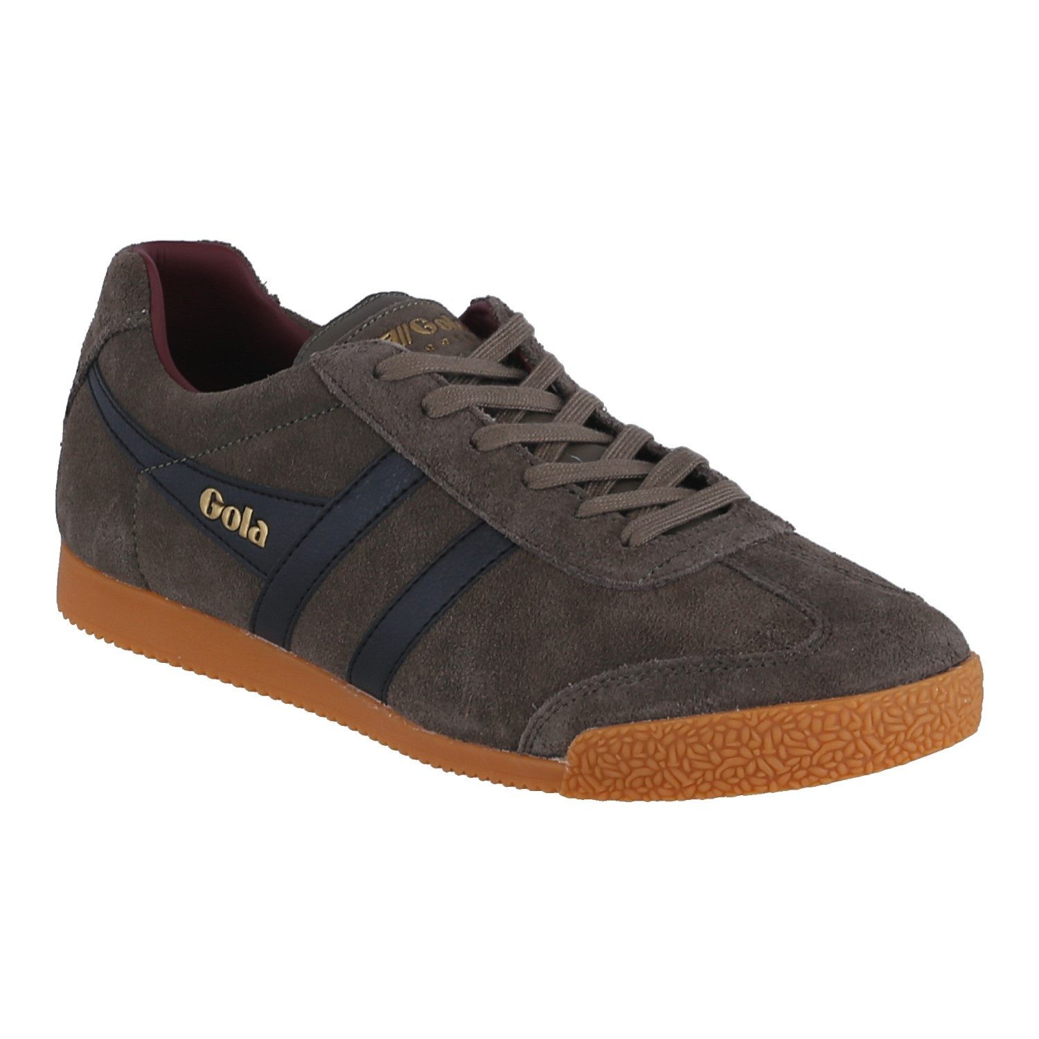 Gola Harrier Suede-Leder 2026 moosgrün/schwarz/burgundrot Herren Sneaker