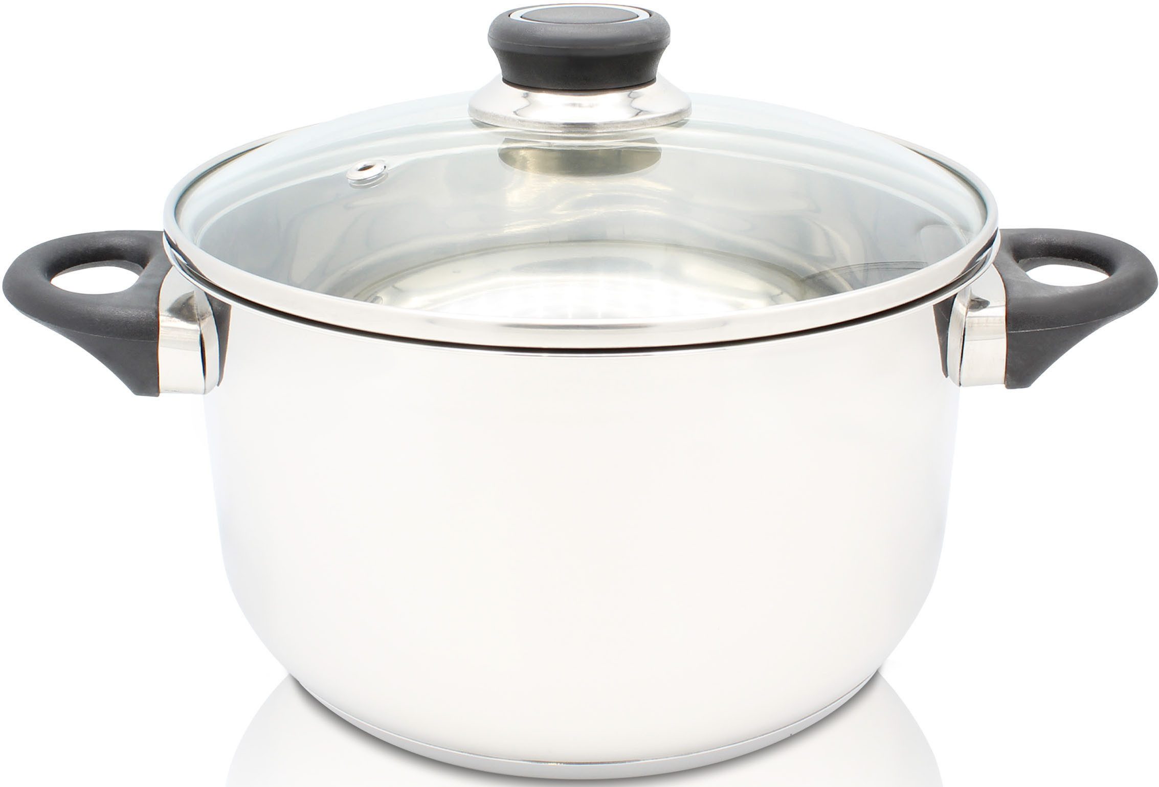 Krüger Fleischtopf Denver, Edelstahl, 3-Schichten-Thermoboden, Induktion