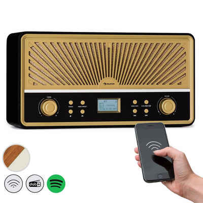 Auna Glastonbury Go Radio (DAB/FM-Radio, 6 W, Bluetooth Stereonanlage DAB UKW USB MP3 Schwarz)