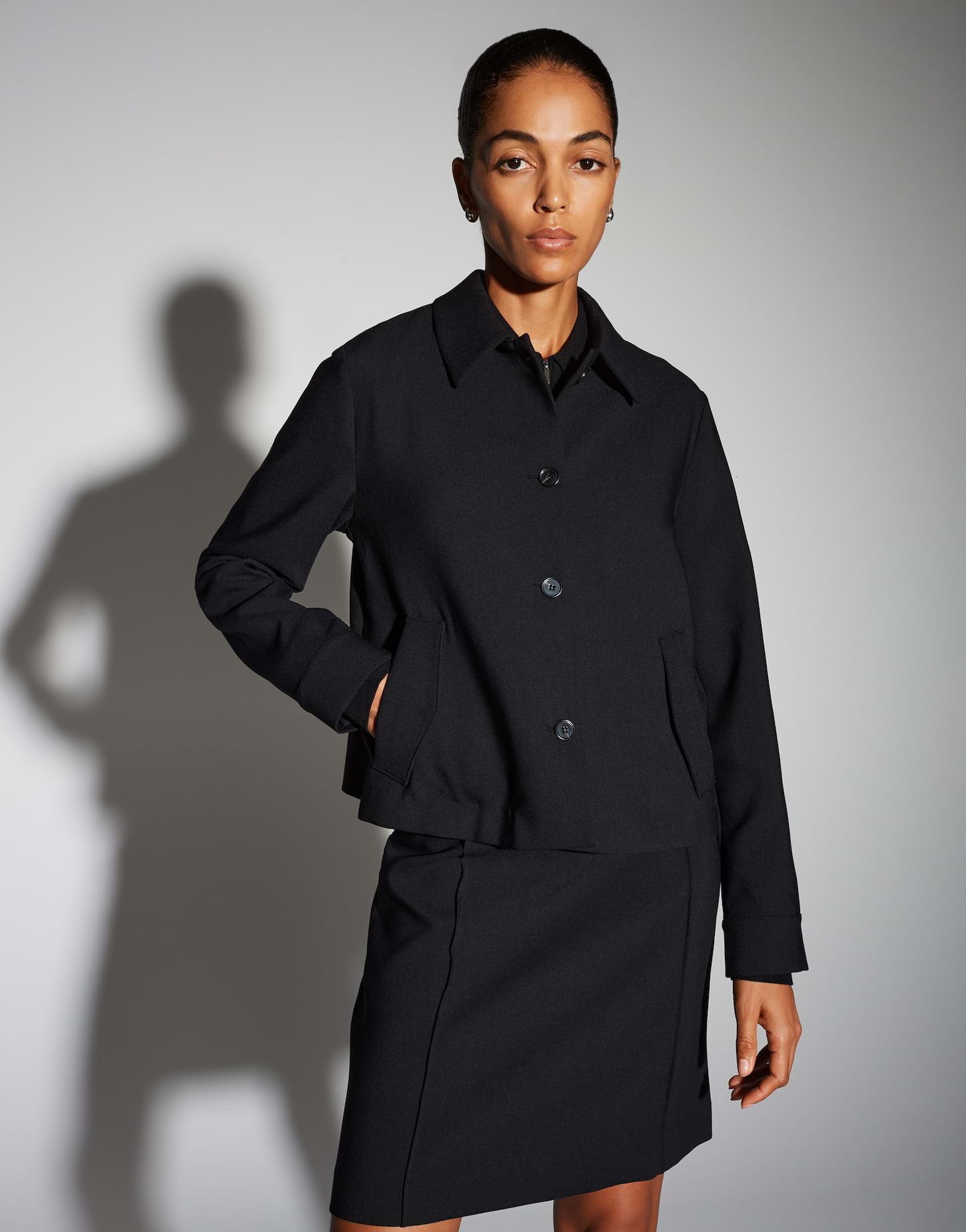 someday Jackenblazer NANUNA Kurzjacke im Viskosemix lockere Passform, gerader Schnitt, dezente Struktur, formstabil