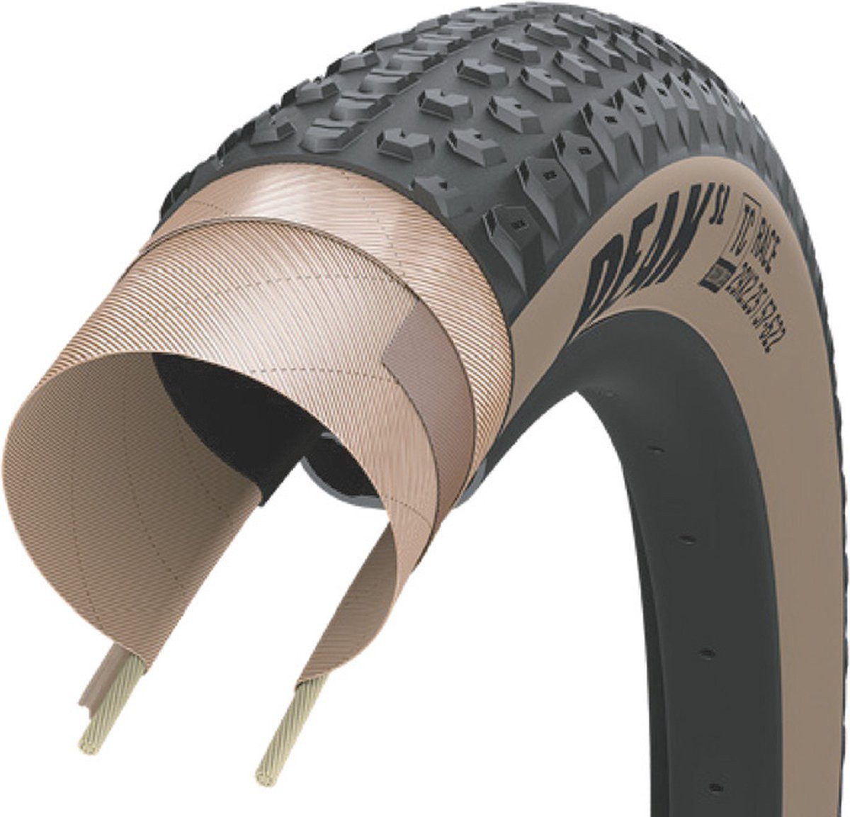 Goodyear Fahrradreifen Peak SL Race TLC 29X2.40 TAN