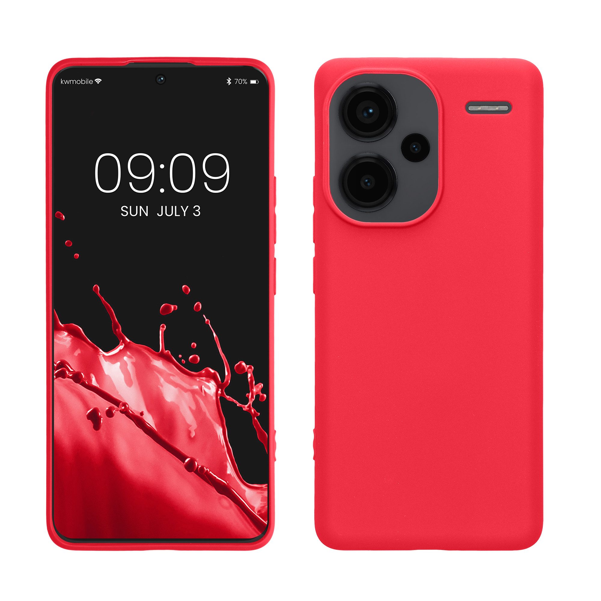 kwmobile Handyhülle Hülle für Xiaomi Redmi Note 13 Pro+ 5G / Redmi Note 13 Pro Plus 5G, Hülle Silikon - Soft Handyhülle - Handy Case Cover