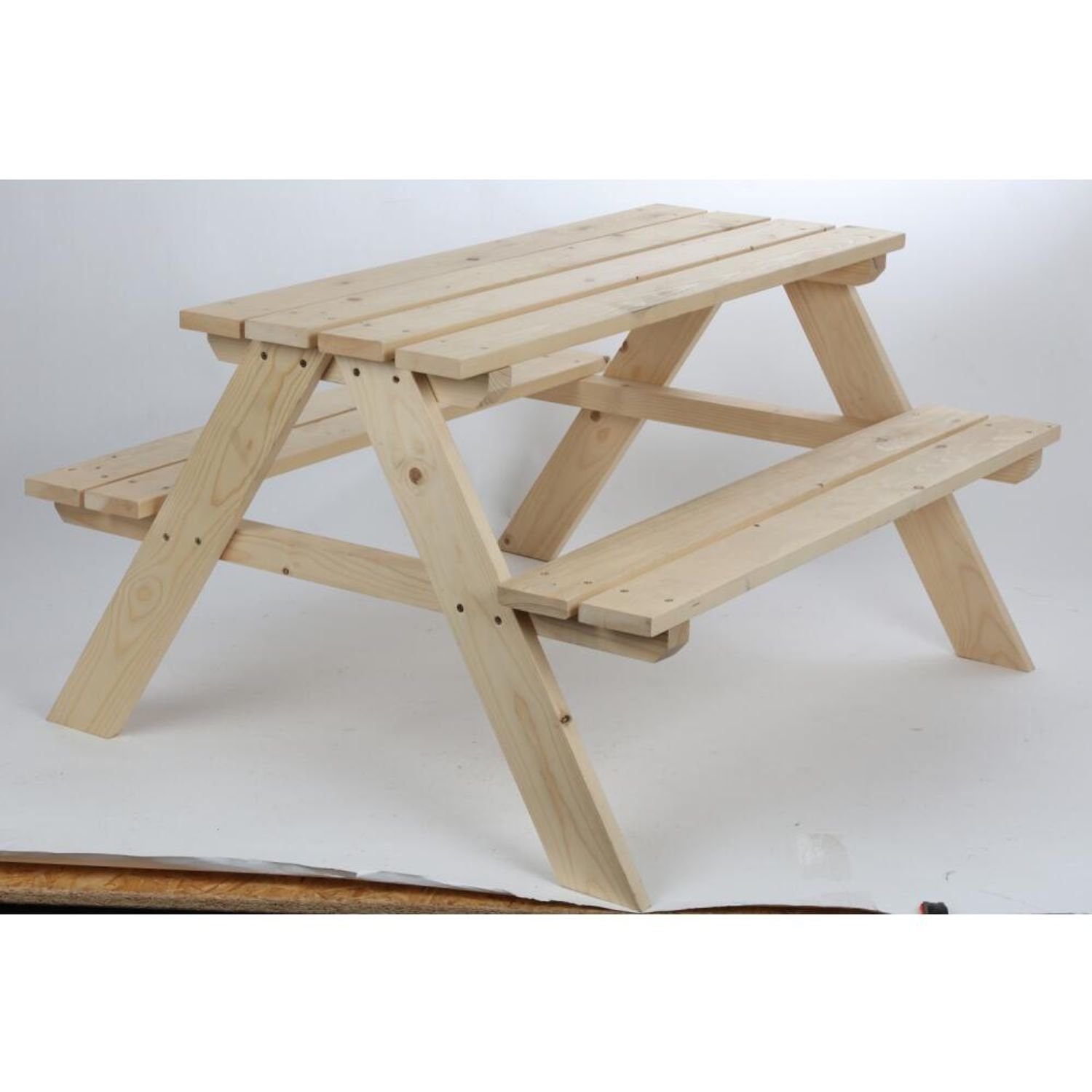 BURI Gartentisch Kinder Picknicktisch 90x79x50cm Holz Picknickbank Camping Gartenmöbel | Tische