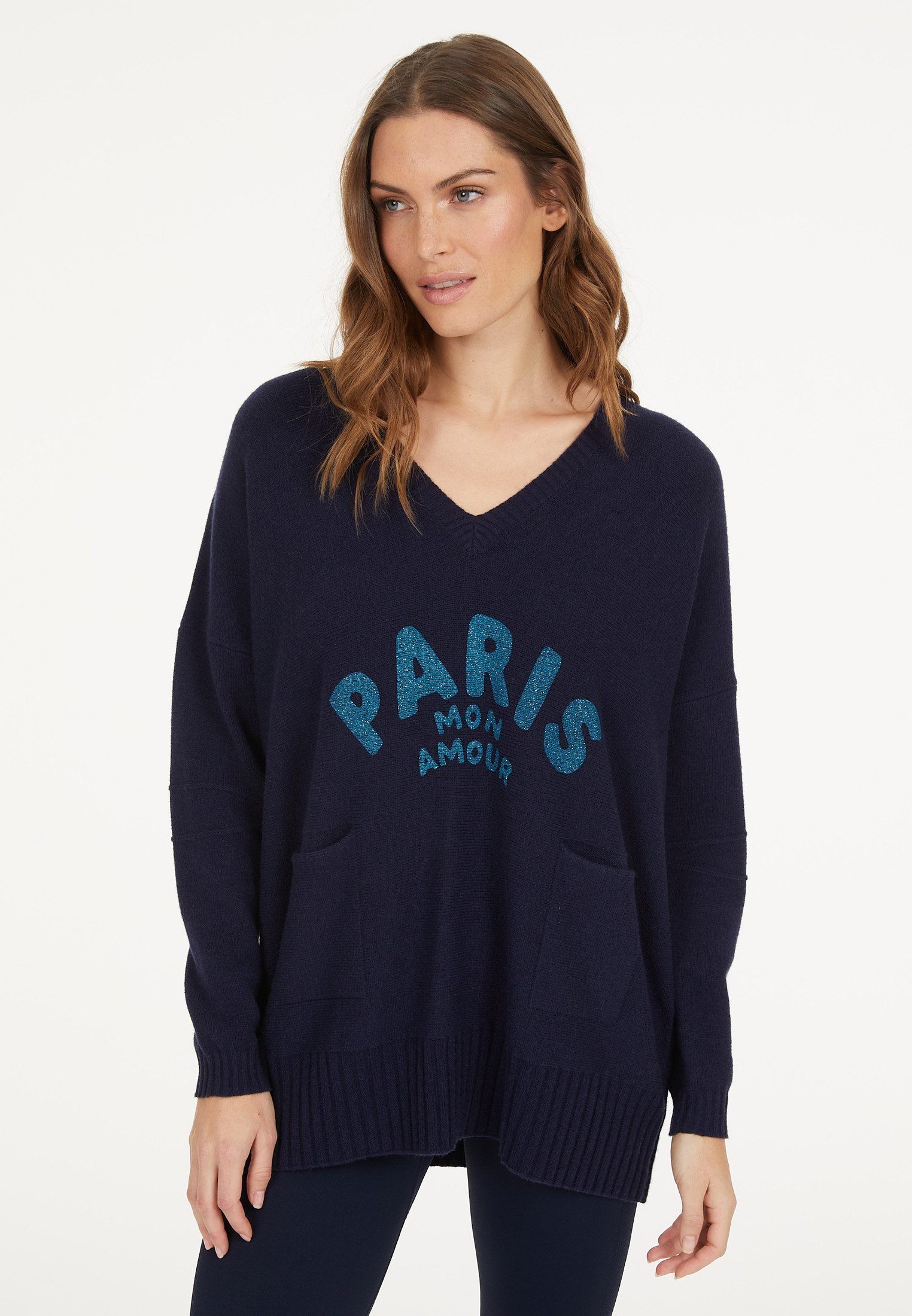 MARC AUREL V-Ausschnitt-Pullover